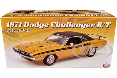 1971 DODGE CHALLENGER R/T GY8 GOLD 1/18 DIECAST MODEL CAR BY ACME