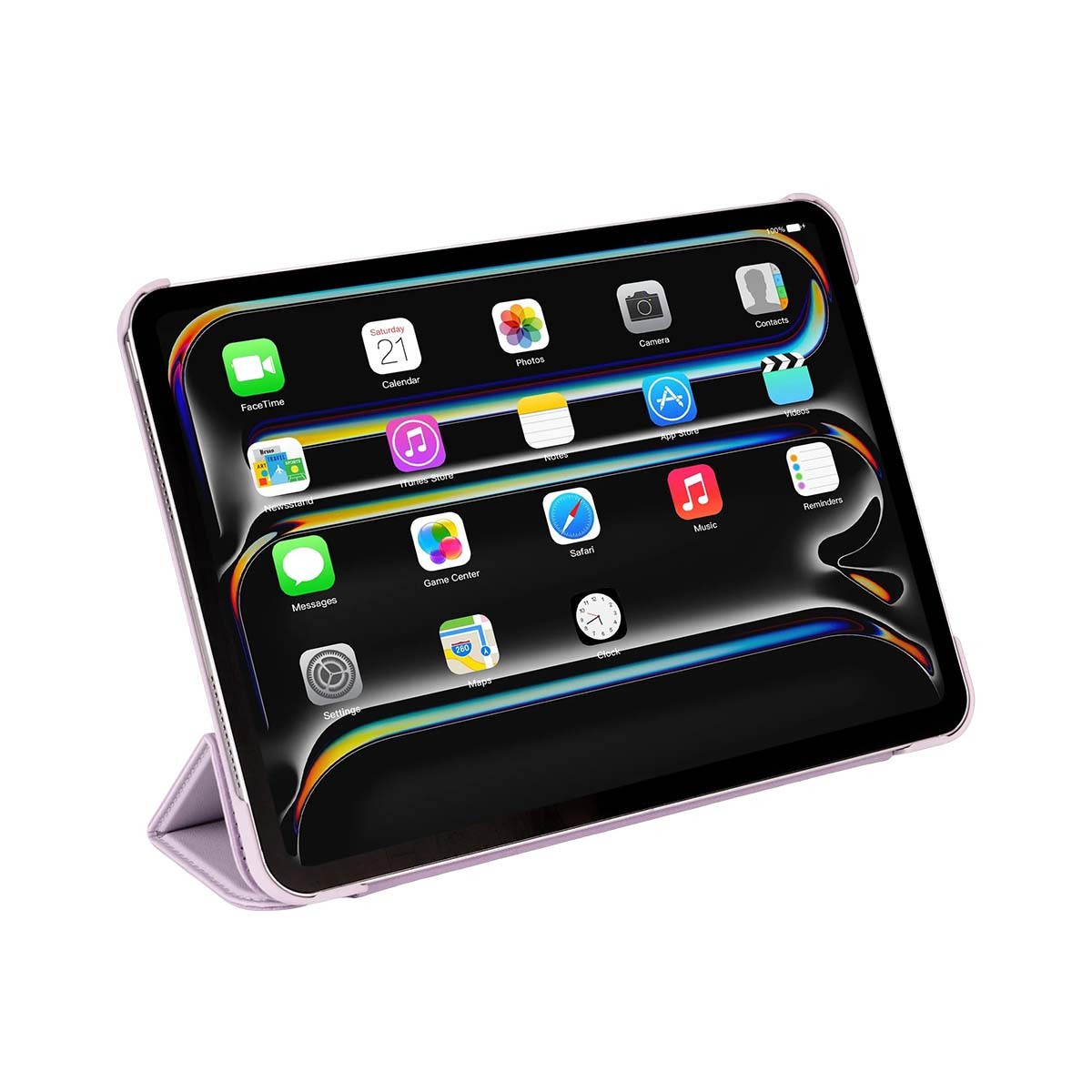 Coque pour iPad 13 M4 / M5 Décodée avec support pliable et design texturé mince noir