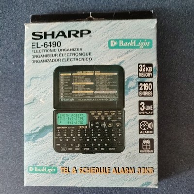 Vintage EL-6490 Sharp Electronic Organizer Original verpackt mit Handbuch funktioniert