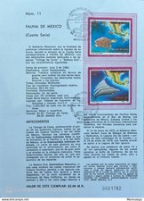 KV)1993 MEXICO, FAUNA OF MEXICO FOURTH SERIES FEATURING HAWKSBILL SEA TURTLE AND