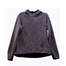 Nike Dri-FIT Women's Hoodie Purple Heathered Fleece Pullover Thumbholes Size L