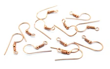 60 Pcs 21X10mm Earring Finding Genuine Copper EarWire Components  ks-166