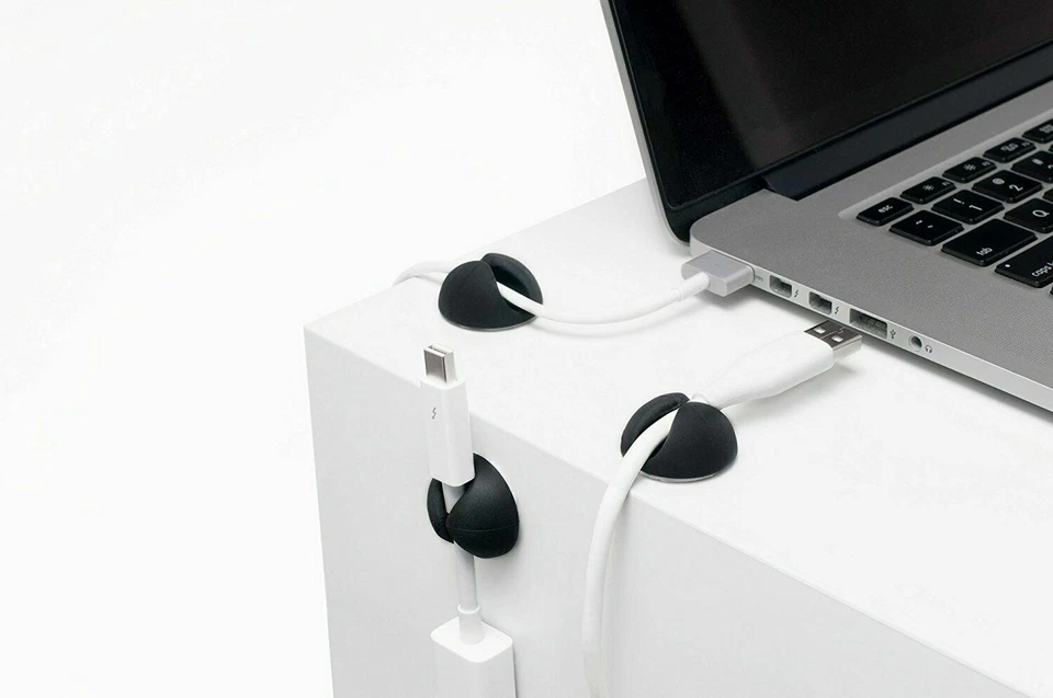 2X Set of Bluelounge CableDrop Multi-Purpose Cable Clips - Black (12 Clips) NEW - Image 4 of 4