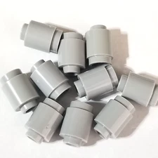 LEGO 10X 1x1 Brick Round with Open Stud 3062 / 35390 Light Bluish Gray LOT OF 10