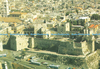 D177060 Jerusalem. Vogelperspektive Vordergrund die Zitadelle. Star Karten