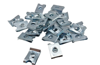 10 x Blechklammer Blechmuttern Klemmmuttern Schnappmuttern Federmutter 3,8 - 4mm
