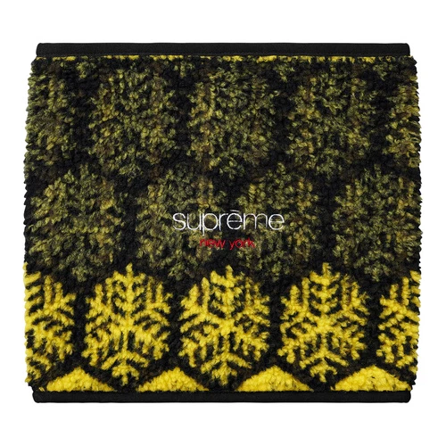 GAITER À COL FLOCON DE NEIGE SUPREME JAUNE OS F/W 2018 100 % AUTHENTIQUE