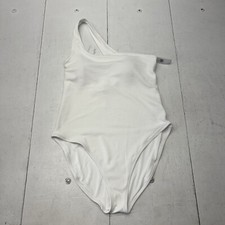 Old Navy White Pucker One Shoulder One Piece Swimsuit Women s Size XL NEW