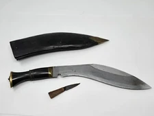 Style Gurkha Service Kukri Machete Knife Stainless Blade Wood Handle