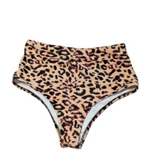 Women Swimwear Hi-waisted Bottom Leopard Print SMALL 4-6