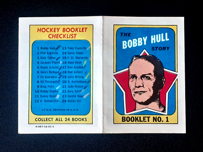 BOBBY HULL 1971-72 O-PEE-CHEE/TOPPS BOOKLETS 71-72 NO 1 GOOD+/VG