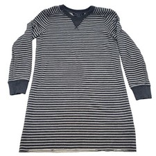 Abercrombie & Fitch Womens Striped Sweater Dress Size S Grey White Long Sleeve
