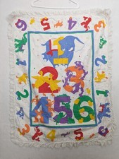 Baby Quilt Numbers Animals Nursery Crib Blanket