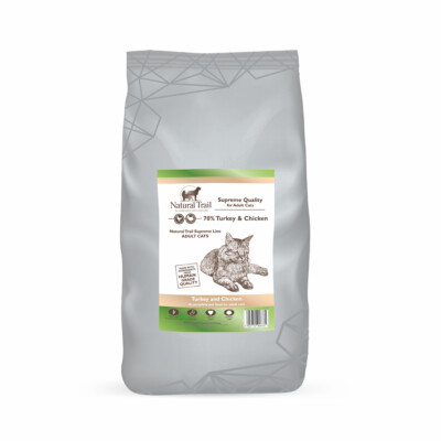 NATURAL TRAIL Cat SUPREME ADULT Turkey & Chicken 70% 300g