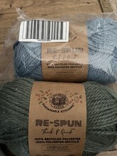 Lion Brand Yarn Re-Spun Thick  Quick Skein Spruce  Faded Denim