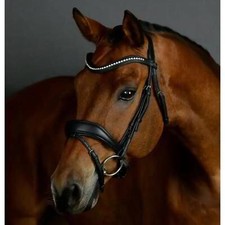 Collegiate ComFiTec Opulux Padded Dressage Bridle - Black