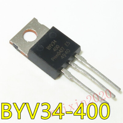 1PCS BYV34-400 Encapsulation:TO-220,Dual rectifier diodes ultrafast#R2020