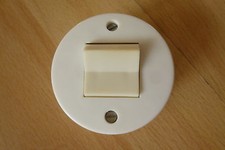 Old Round White Light Switch Toggle Switch Exposed Retro