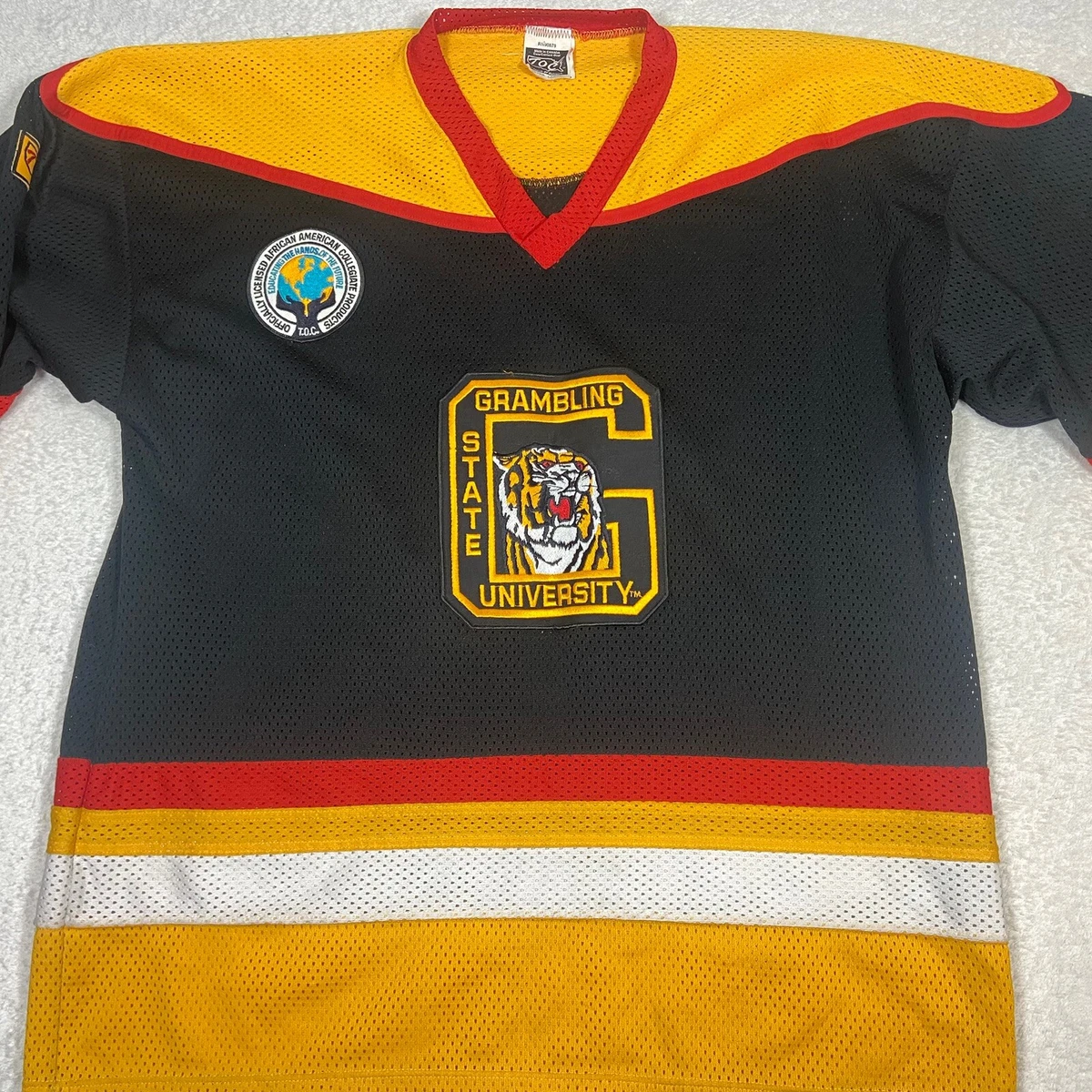 Vintage Grambling State University Tigers SWAC Hockey Jersey XL HBCU Embroidered