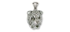 Shar Pei Pendant Jewelry Sterling Silver Handmade Dog Pendant SHP5-P