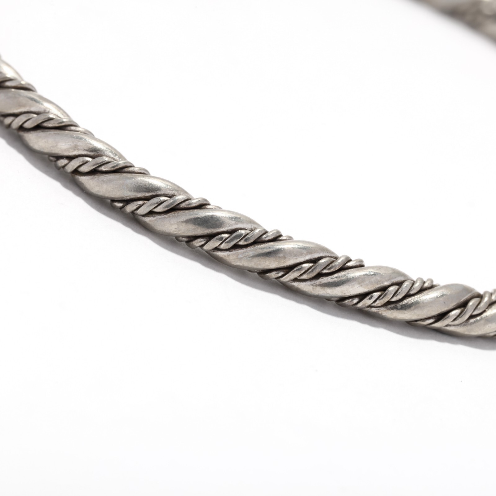 Solid Rope Twist Bangle Bracelet, Sterling Silver… - image 3