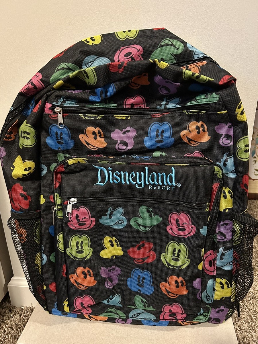 NWT Disneyland Parks Backpack Rainbow Mickey Black Colorful NEW Disneyland Parks Backpack Rainbow Mickey Black Colorful | eBay main image 2