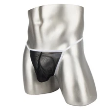 ZONBAILON Mens T-Back Underwear Sexy See-through Mesh Light and Breathable Thong