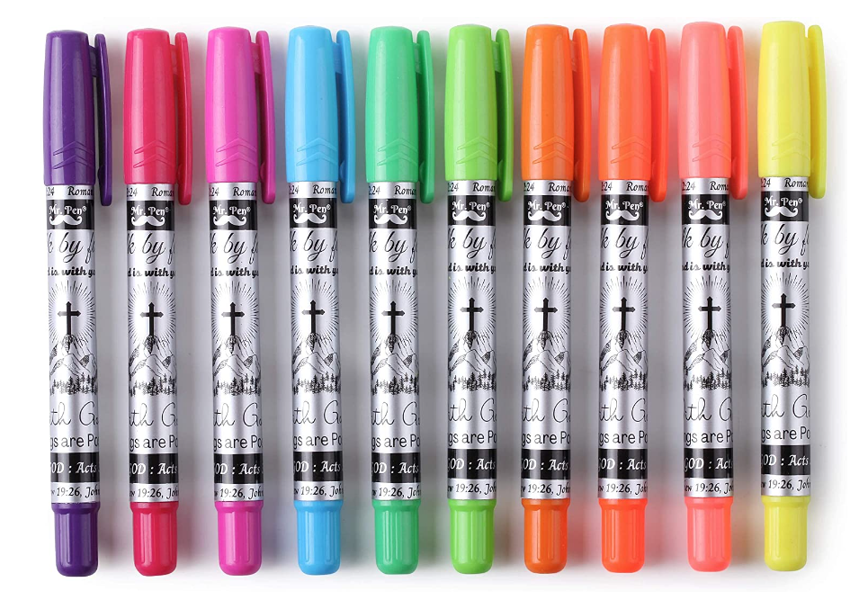 Mr. Pen- Bible Gel Highlighters Markers, 10 Pack, No Bleed, Through