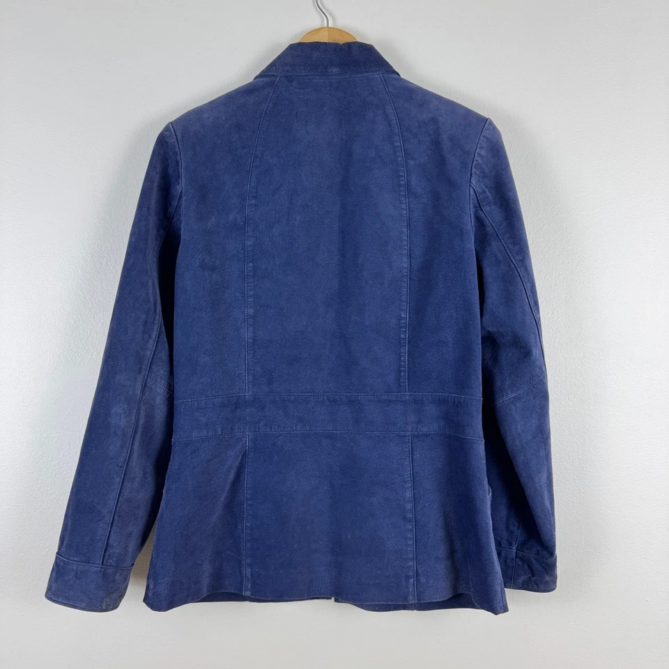 Chaqueta de cuero de gamuza azul real Bernardo exclusiva para Nordstrom para mujer S Foto 2 de 4