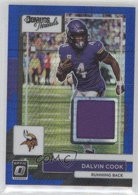 2022 Panini Donruss Optic Threads Blue Hyper Prizm Dalvin Cook #DT-DC 0ij1