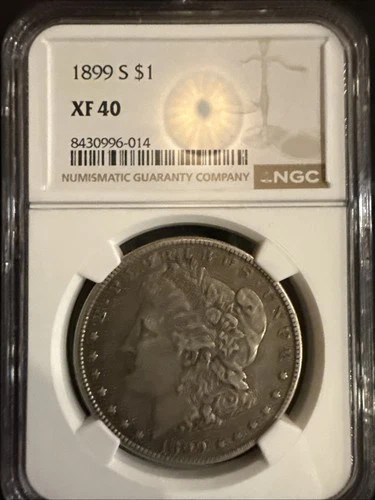 1899 S $1 Morgan Silver Dollar - NGC XF40 - Better Date - Nicely Toned