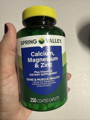 Spring Valley Calcium Magnesium and Zinc Dietary Supplement - 250 Caplets