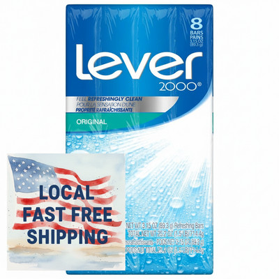 Lever 2000 Original Bar Soap 3.15 Oz Pack of 8 Refreshing Clean Skin