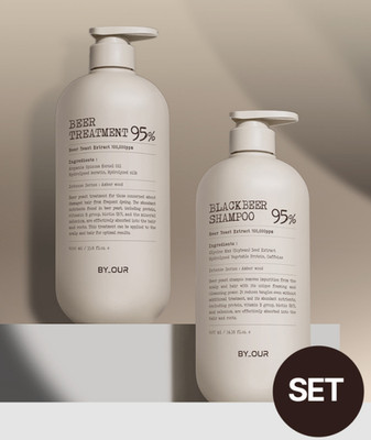 BY_OUR Beer Yeast Hair Loss Care Shampoo 1000ml + Protein Treatment 1000ml Set