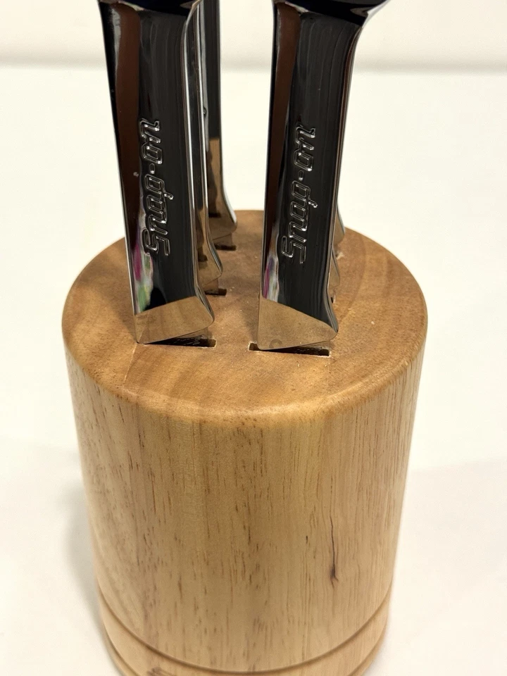 Juego de 6 cuchillos para carne con llave de acero inoxidable con bloque de madera Foto 4 de 4