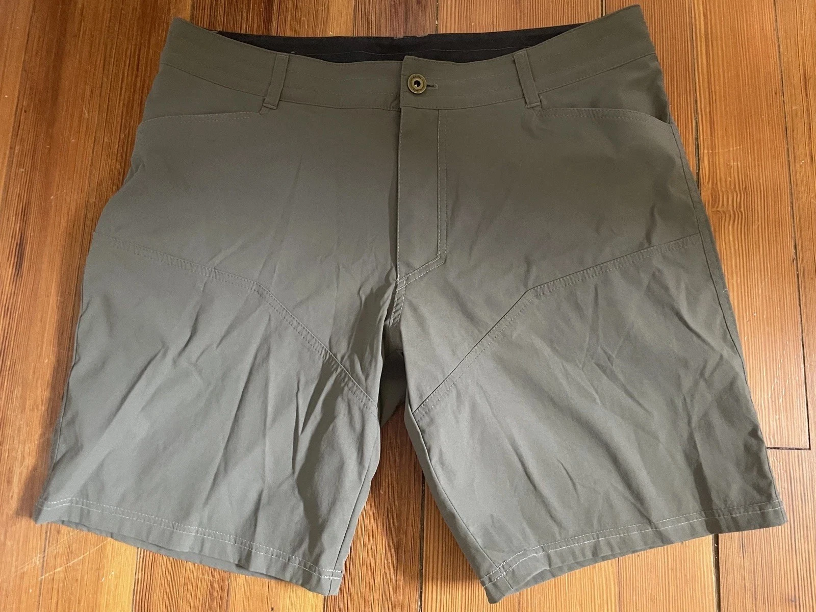 KUHL Silencr Kargo Shorts Men's 36 Dark Green Ripstop Stretch Hiking