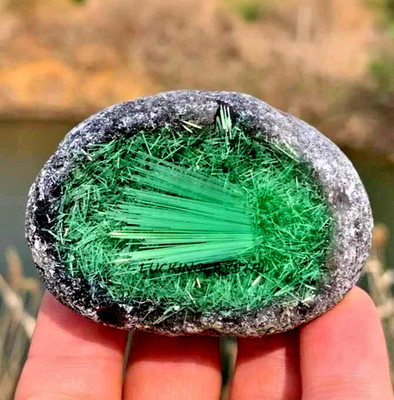 Natural Green Copper Ore Cluster-Rare Quartz & Goethite Crystal Specimen 60-80g