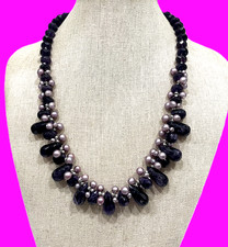 AMETHYST BRIOLET NECKLACE BY DIANA VENEZIA W/STERLING SILVER