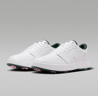 #ad NIKE Air Jordan 1 Low G Spikes IQ3417 100 White Fur Black White Golf $209.00