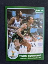 1985-86 Star Basketball Card # 124 Terry Cummings - Milwaukee Bucks (NM)