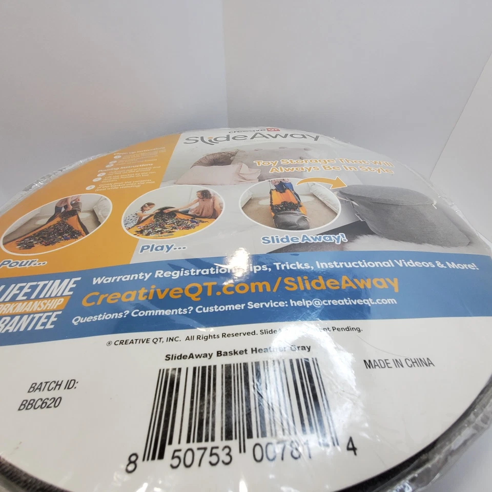 Creative QT SlideAway Toy Storage Organizer & Play Mat NIP Heather Gray - Image 4 of 4