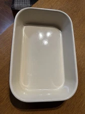 Emile Henry Rectangular Baking Dish 11x7x2 Blue Cream Made in France Stoneware