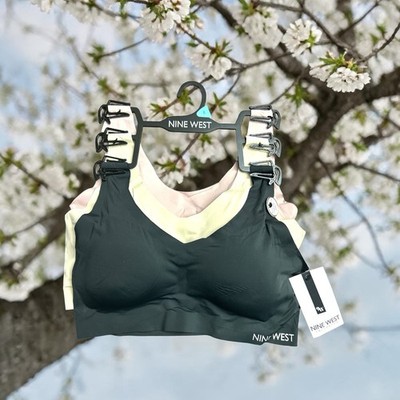 NINE WEST 3 LAZER CUT LOUNGE BRA'S Removable Cookie Cup Pads Size L- NWT $68