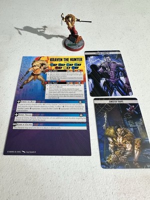 Marvel Crisis Protocol Painted Kraven With Character And Tactic Cards
