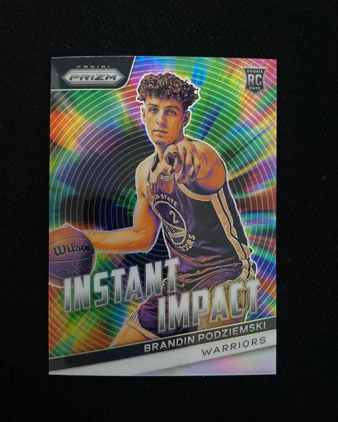2023-24 Panini Prizm Instant Impact Brandin Podziemski RC Rookie Silver #25 GAV