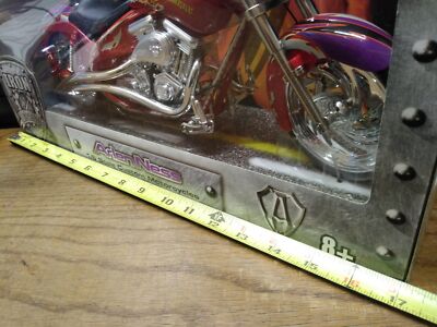 NIB Arlen Ness Iron Legends Custom Motorcycles 1/6 Scale Red and