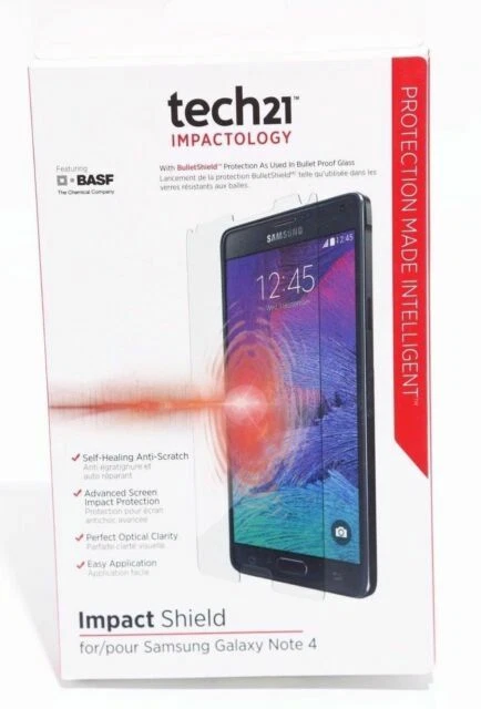 Teléfono celular tech21 protectores de pantalla para Samsung Galaxy Note 4