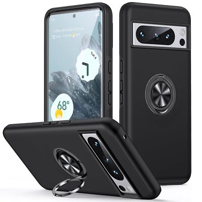 For Google Pixel 10 Pro XL 9 8 Pro Shockproof Rugged Case with Ring Holder Stand