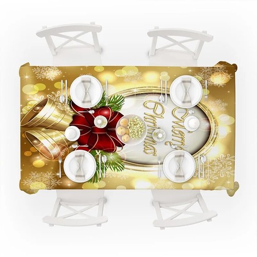 Mantel impermeable de Navidad para decoración de mesa fiesta antimanchas mesas decoración - Imagen 20 de 25