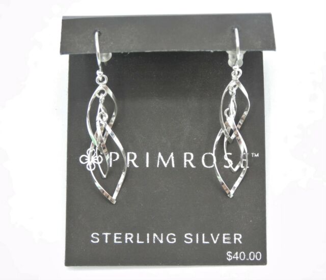 Primrose Sterling Silver 925 Corkscrew Twist Earrings Drop Hook 